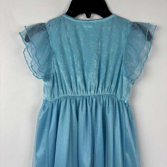 Disney Elsa Frozen Girls Costume/Night Gown/Play Dress Size 8 - Picture 6 of 7